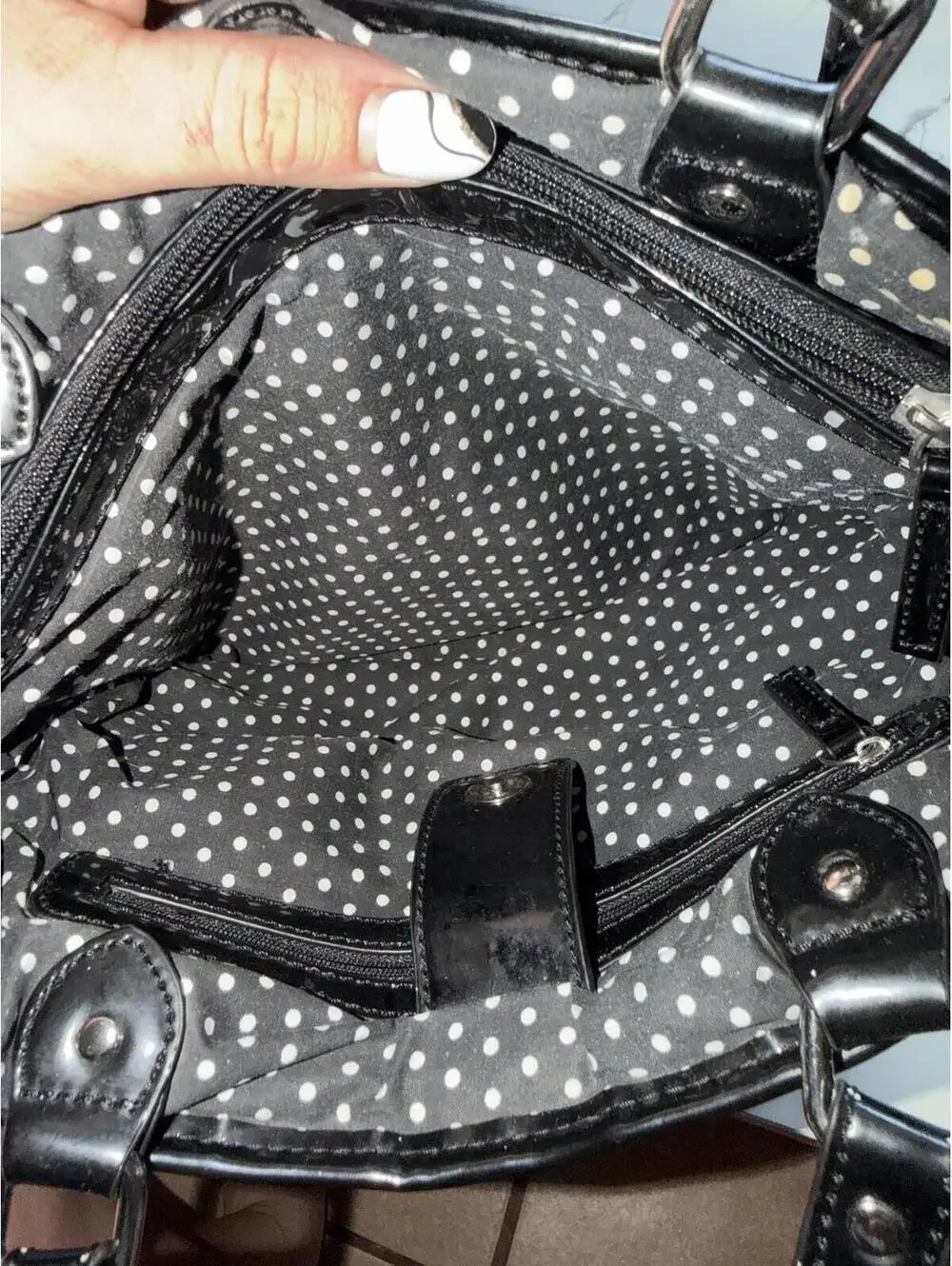 LULU by Lulu Guinness Polka Dot Tote Bag Y2K Dopamine‎ Dressing Purse